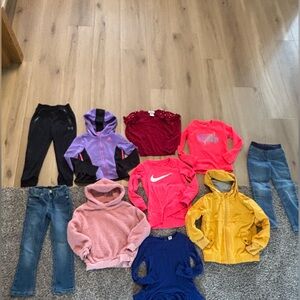 10 pieces of girls size 5 fall/winter clothes